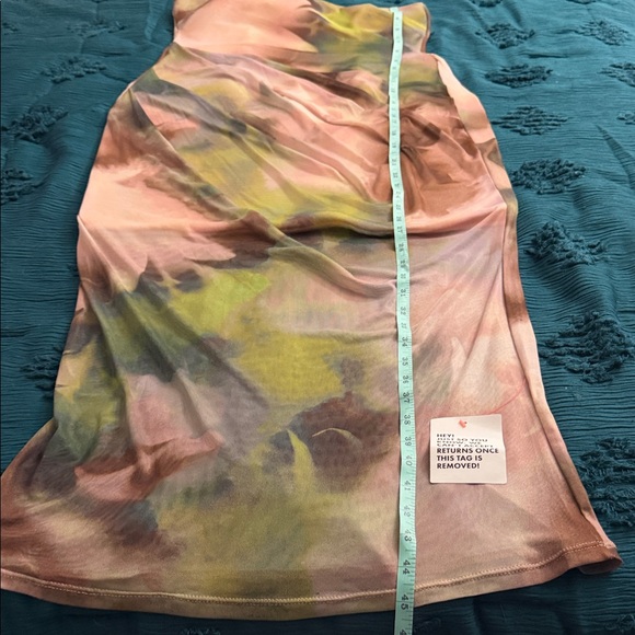 ASOS DESIGN bandeau midi dress with drape mesh bodice - Picture 9 of 9